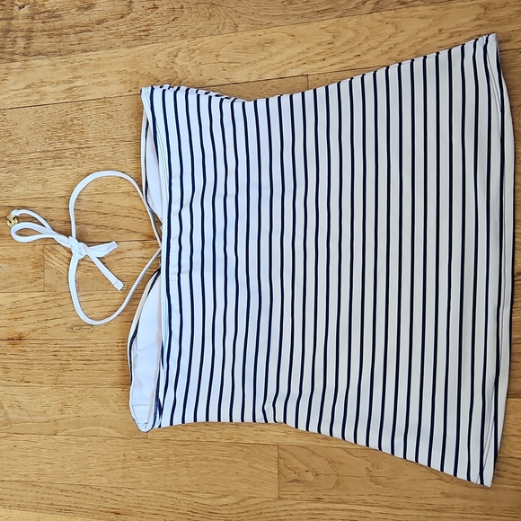 Sperry Navy and White Striped Halter Tank Swim Top L - Picture 3 of 10